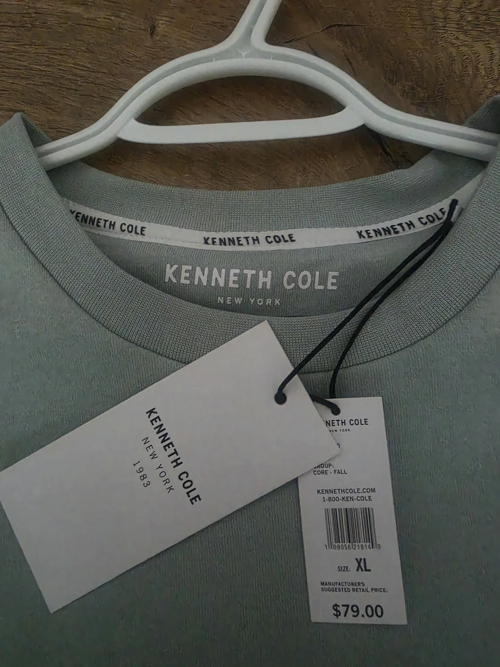 Kenneth Cole Mint Green Crewneck Sweatshirt - Picture 3 of 5